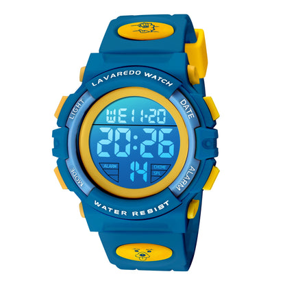 Kids Watch,Boys Watch for 3-15 Year Old Boys,Digital Sport Outdoor Multifunctional Chronograph LED 50 M Waterproof Alarm Calendar Analog Watch for Children with Silicone Band,Kids Gift