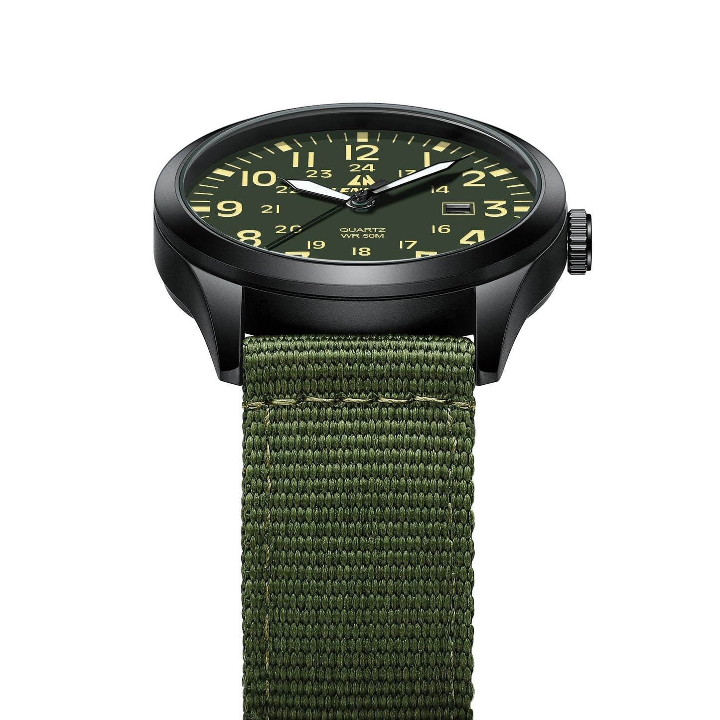 LN LENQIN Mens Watches Unisex Military Sport Nylon Strap Stylish Luminous Fashion Analog Quartz Watch for Men Waterproof Army Tactical Casual Wristwatch