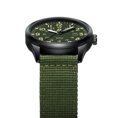 LN LENQIN Mens Watches Unisex Military Sport Nylon Strap Stylish Luminous Fashion Analog Quartz Watch for Men Waterproof Army Tactical Casual Wristwatch