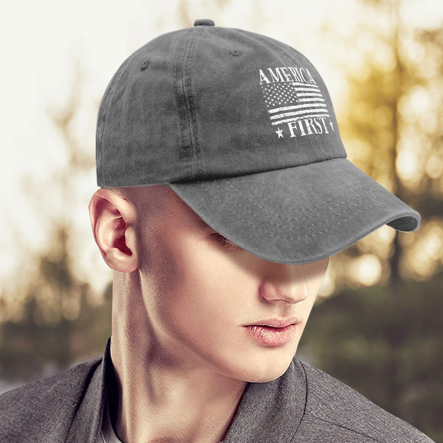 Funny Hat America Hats for Men Gifts for Dad Baseball Cap