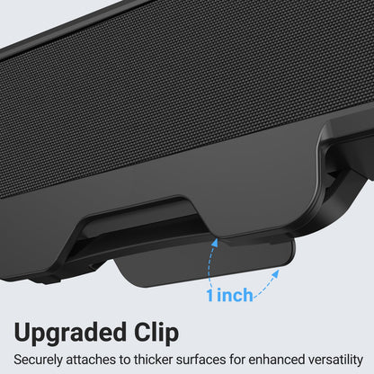 INGA Computer Speakers with Detachable Mic, Plug and Play Desktop Speakers, One-Touch Mute Microphone, Stereo & Bass, Easily Clamps to Monitor, Compatible with PC, MAC, Laptop