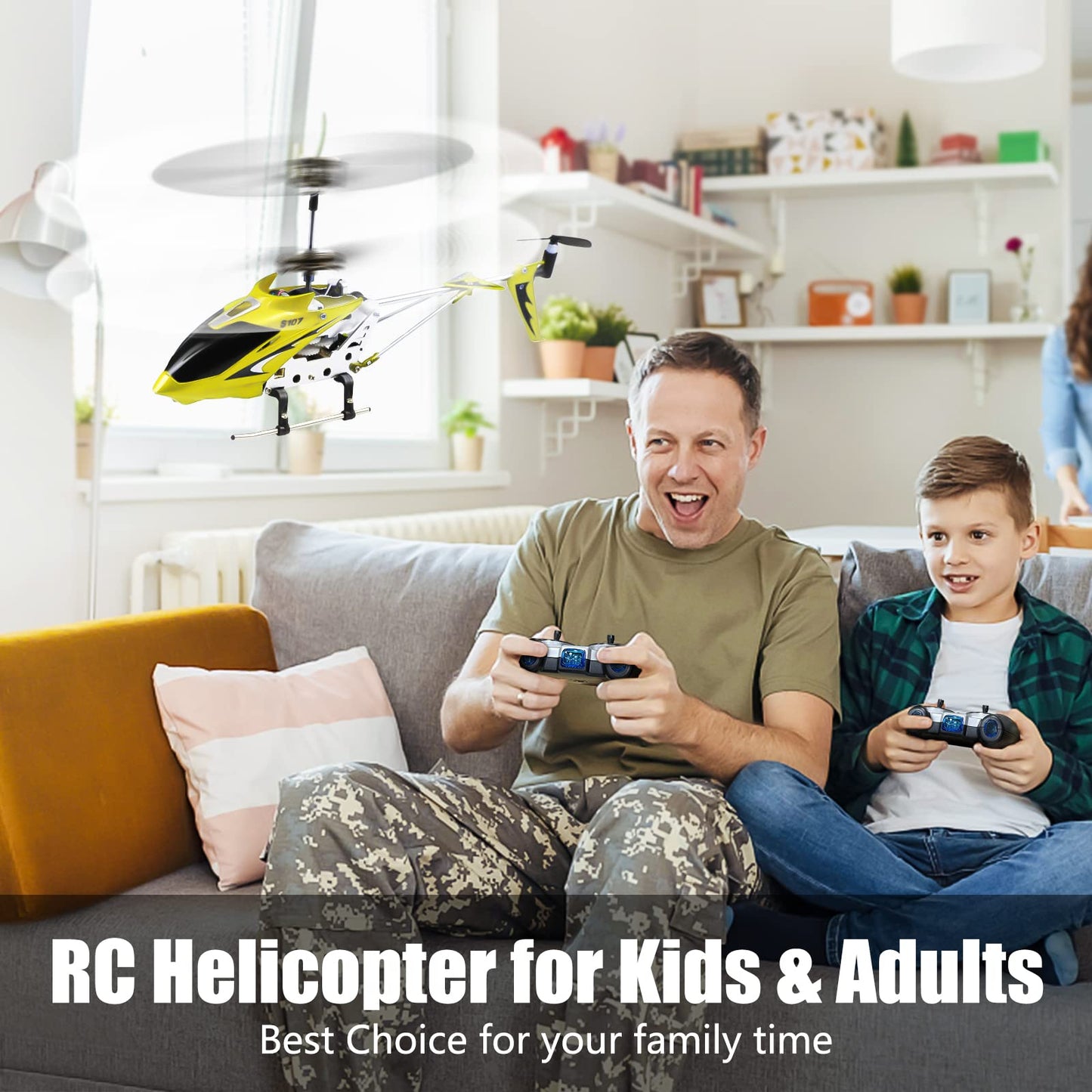 Cheerwing S107/S107G Phantom 3CH 3.5 Channel Mini RC Helicopter with Gyro Blue