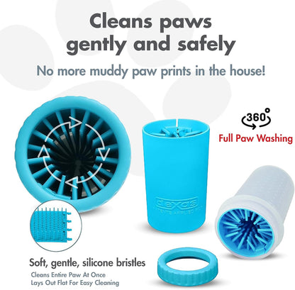 Dexas MudBuster Portable Dog Paw Cleaner - Premium Quality, Blue, Small Size for Pet Supplies and Accessories