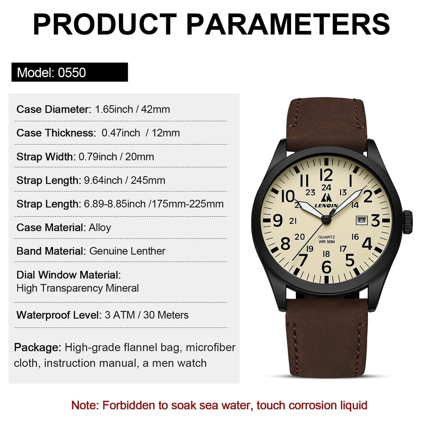 LN LENQIN Mens Watches Unisex Military Sport Nylon Strap Stylish Luminous Fashion Analog Quartz Watch for Men Waterproof Army Tactical Casual Wristwatch