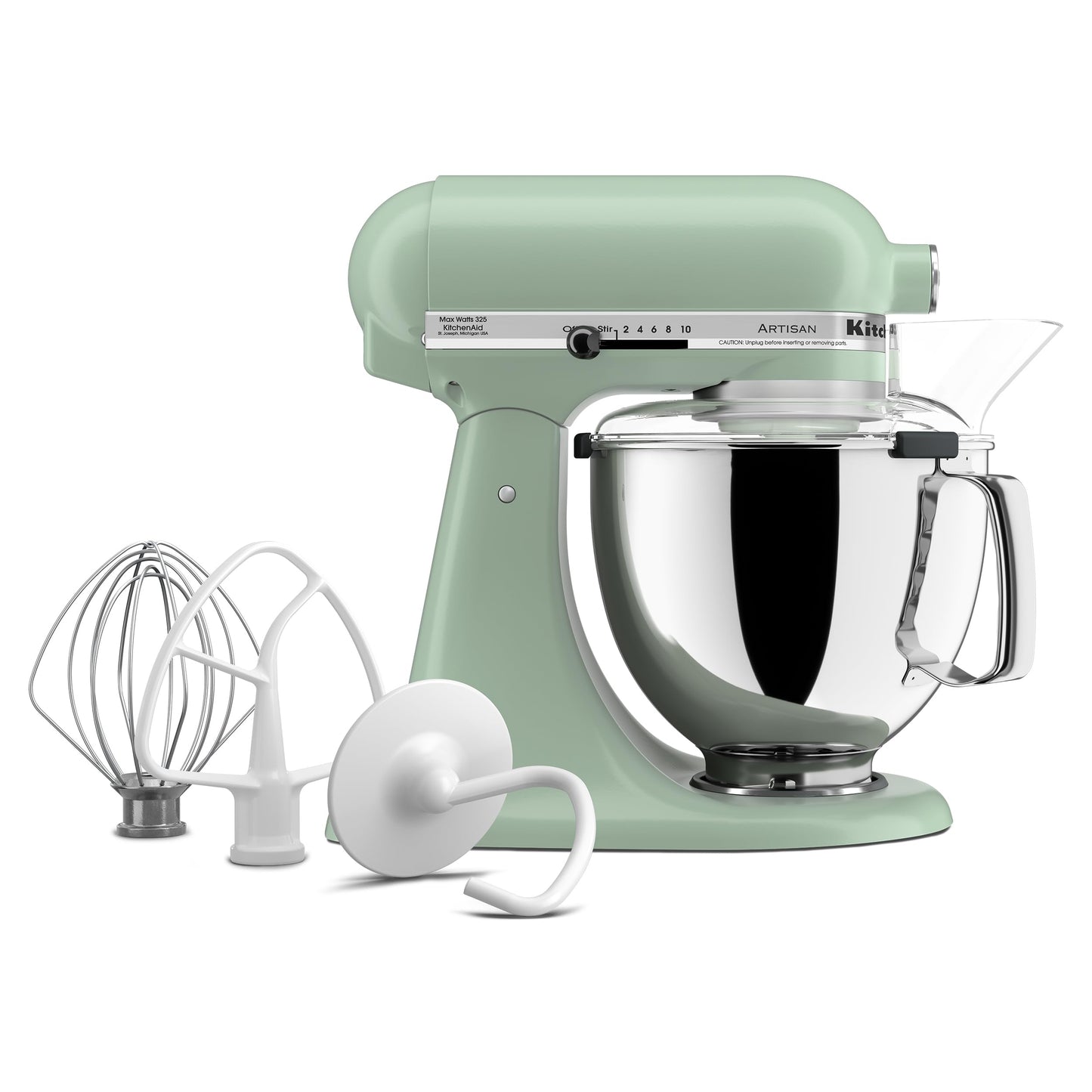KitchenAid Artisan Series 5 Quart Tilt Head Stand Mixer with Pouring Shield KSM150PS, Almond Cream