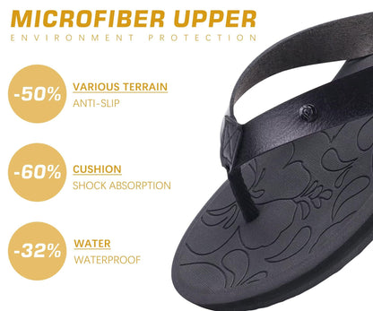 ONCAI Women's Flip Flops Comfortable Arch Support Yoga Mat Summer Beach Walking Thong Cushion Sandals Ladies Outdoor Vacation Essentials Slide Shoes Rubber Soles US Size 5-11