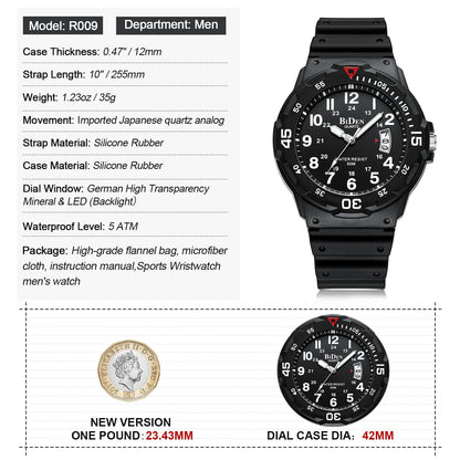 LN LENQIN Mens Watches Stainless Steel Waterproof Analog Quartz Watch for Men with Date Luminous Fashion Wristwatch
