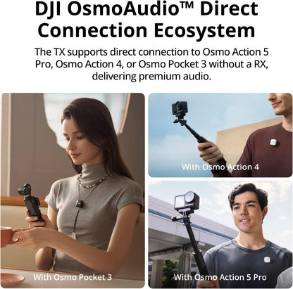 DJI Mic (2 TX + 1 RX + Charging Case), Wireless Lavalier Microphone, 250m (820 ft.) Range, 15-Hour Battery, Noise Cancellation Wireless Microphone for PC, iPhone, Record Interview, YouTube, Black | Dual Transmitters Plus 1 Receiver, Up to 250 M Line-of-Si