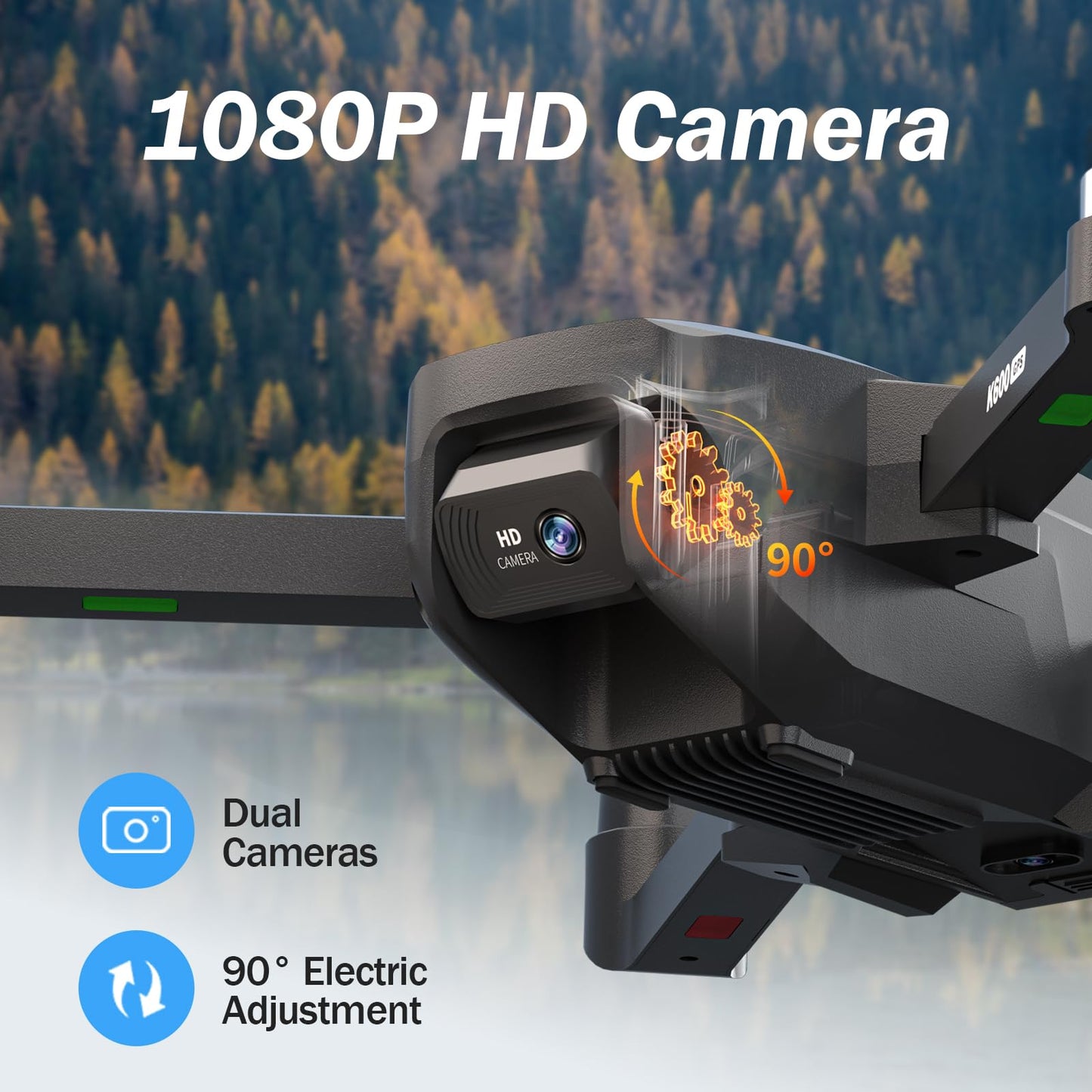 GPS Drone with EIS Camera for Adults Beginners,4.5" HD LCD RC Screen,Al Track&Orbit Mode,32G SD Card with Drone Professional Auto Return, Drones Long Range Follow Me,Gesture Control,under 249g