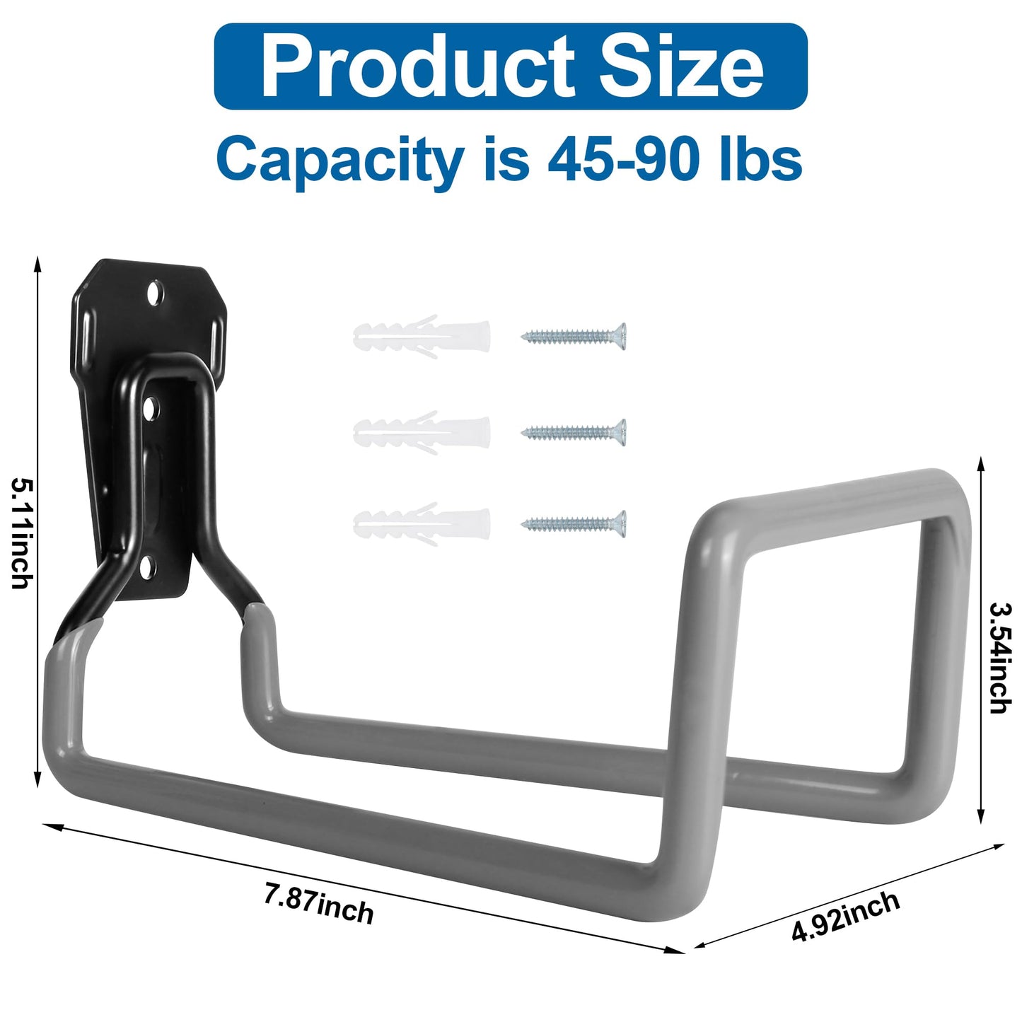 PeoMev Metal Garden Hose Holder - Heavy Duty Hose Hanger Wall Mounted Water Hose Holder for Outside Yard, Sturdy Hose Reel Hose Hooks for Water Hose, Extension Cords
