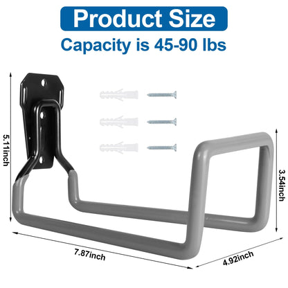 PeoMev Metal Garden Hose Holder - Heavy Duty Hose Hanger Wall Mounted Water Hose Holder for Outside Yard, Sturdy Hose Reel Hose Hooks for Water Hose, Extension Cords