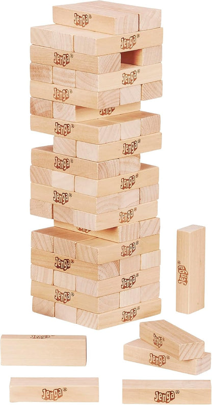 Official Hasbro Games Jenga Game | Digital Die for 6 More Ways to Play | Original Wood Block Game | Stacking Tower | Ages 6+ | 1+ Players | Party Games