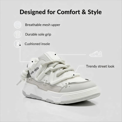 Men's and Women's Chunky Platform Sneakers, Y2K Aesthetic Unisex Dad Shoes, 2 inch Height Increasing Walking Shoes, Lightweight Breathable Athletic Fashion Trainers for Couples