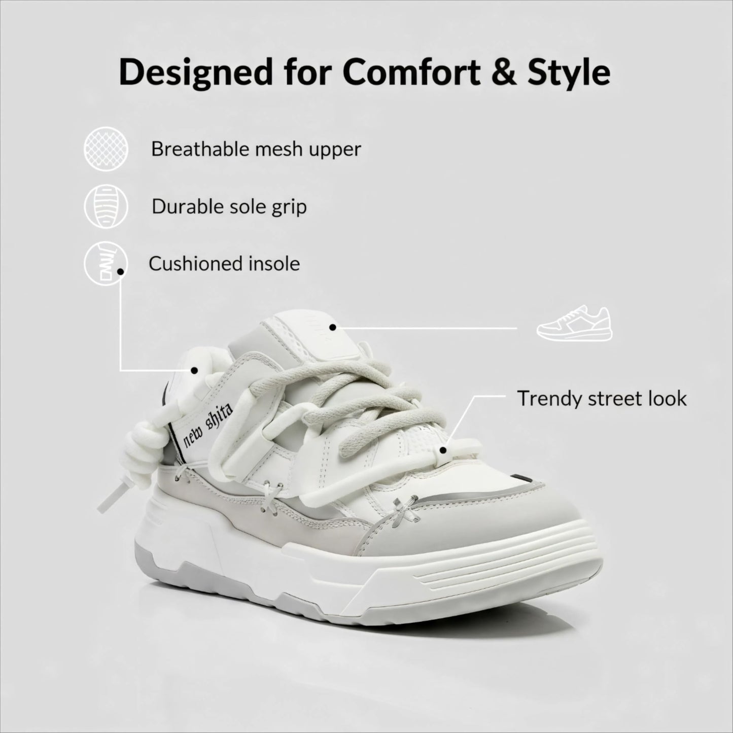 Men's and Women's Chunky Platform Sneakers, Y2K Aesthetic Unisex Dad Shoes, 2 inch Height Increasing Walking Shoes, Lightweight Breathable Athletic Fashion Trainers for Couples
