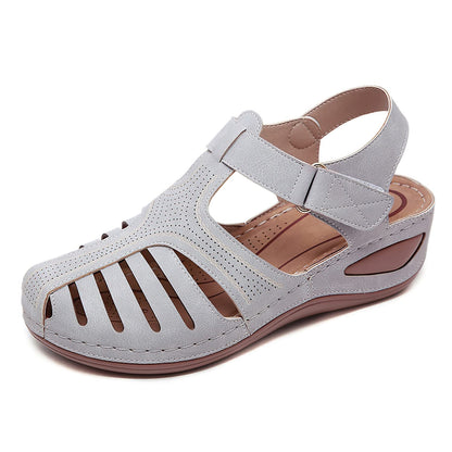 SHIBEVER Women's Wedge Sandals Summer: Closed Toe Sandals for Women Platform Dressy Wedge Size 5-11
