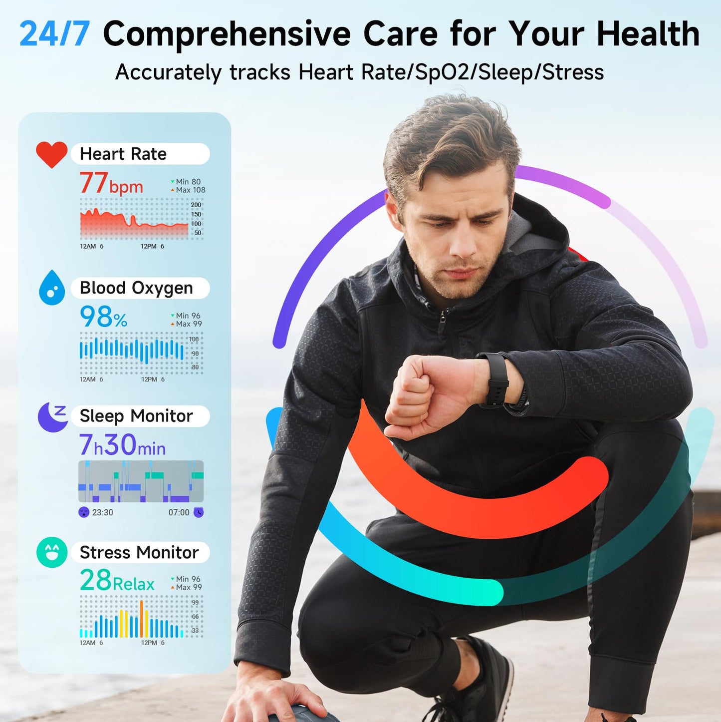 Smart Watch for Women Android & iPhone, Alexa Built-in, IP68 Waterproof Activity Fitness Tracker with Bluetooth Call (Answer/Make), 1.8" Smartwatch with Heart Rate/SpO2/Sleep Monitor, 100+ Sports Mode | Pink