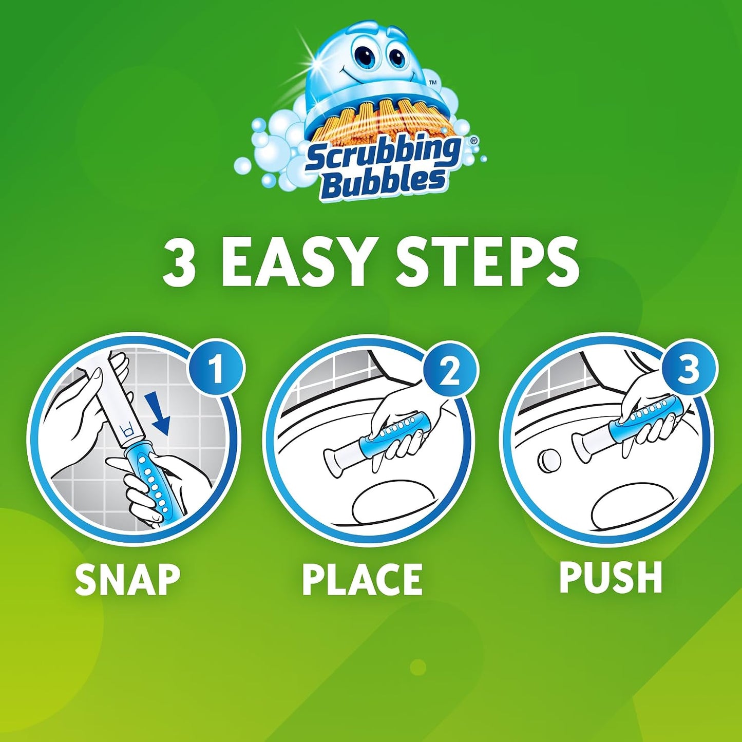 Scrubbing Bubbles Fresh Gel Toilet Bowl Cleaning Stamps, Helps Keep Toilet Clean and Helps Prevent Limescale & Rings, Lavender Scent, 1 Dispenser with 6 Fresh Gel Stamps (Pack of 2)