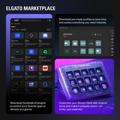 Elgato Stream Deck MK.2 Studio Controller, 15 Macro Keys | Trigger actions in OBS, Twitch, YouTube and more, Visual feedback, Hundreds of plugins, Works with Mac and PC