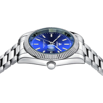 LN LENQIN Mens Watches Waterproof Stainless Steel Watch for Men Analog Quartz Fashion Business Designer Wristwatch