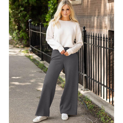 NEW YOUNG 3 Pack Women's Wide Leg Pants with Pockets High Waist Loose Sweatpants Casual Lounge Yoga Workout Palazzo