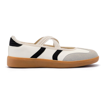 Tigeridea Sneakers for Women Comfortable Business Casual Slip on Tennis Shoes Lightweight Footwear Women's Fashion Retro Mary Jane Sneakers