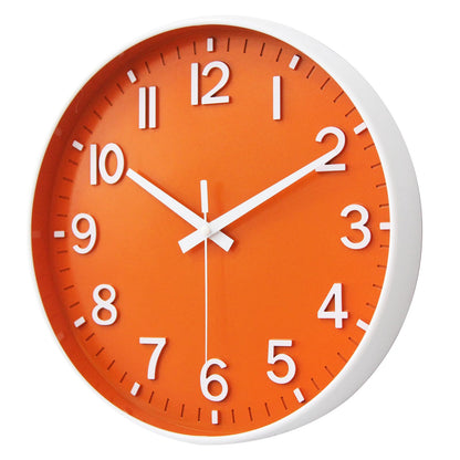 HZDHCLH Wall Clocks Battery Operated,Wall Clock Green,8 inch Wall Clock Silent Non Ticking Modern 3D Numbers for Kitchen Bedroom Living Room Office Classroom Decor