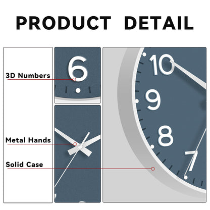 Roymnie Wall Clock Green, Silent Wall Clocks Battery Operated 8 Inch-Modern Non Ticking Analog Clock Decorative for Kitchen Office Bathroom Bedroom(Gold)