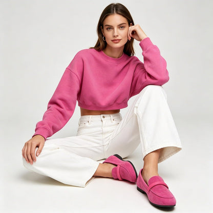 Women's Slip on Flats Shoes Runs Small Faux Suede Ballet Flats Fashion Business Casual Comfortable Flats Dressy Loafers for Women