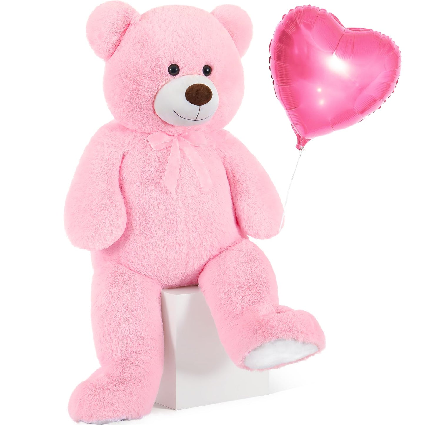 Toys Studio 47 Inch Big Teddy Bear Giant Stuffed Animal for Girls, 4 Feet Large Teddy Bear Baby Shower Party Decorations Kids Women Girlfriend Christmas Valentines Gifts, Light Brown