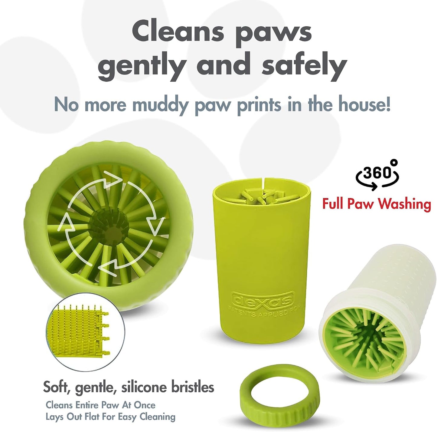 Dexas MudBuster Portable Dog Paw Cleaner - Premium Quality, Blue, Small Size for Pet Supplies and Accessories