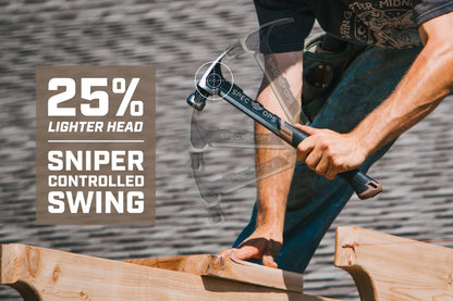 Spec Ops Tools Framing Hammer for Carpentry & Demolition, Magnetic Nail Holder, Rip Claw, Milled Face 22 Oz