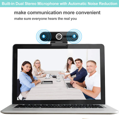 ToLuLu Streaming Webcam 2K 50FPS Web Cam, LED RGB Webcam with Microphone and Light, Autofocus Computer Camera with Cover and Tripod, Plug-Play USB Web cam for PC Desktop/MacBook Gaming Video Calling