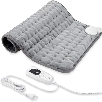 Electric Heating pad with 6 Heat Settings, Auto Shut Off, Dry Electric Heating for Back Neck Knee Arms Legs Shoulder Heat Pads for Christmas Birthday Father Mother's Day (24"X12", Gray Green)
