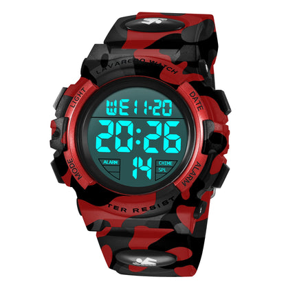 Kids Watch,Boys Watch for 3-15 Year Old Boys,Digital Sport Outdoor Multifunctional Chronograph LED 50 M Waterproof Alarm Calendar Analog Watch for Children with Silicone Band,Kids Gift