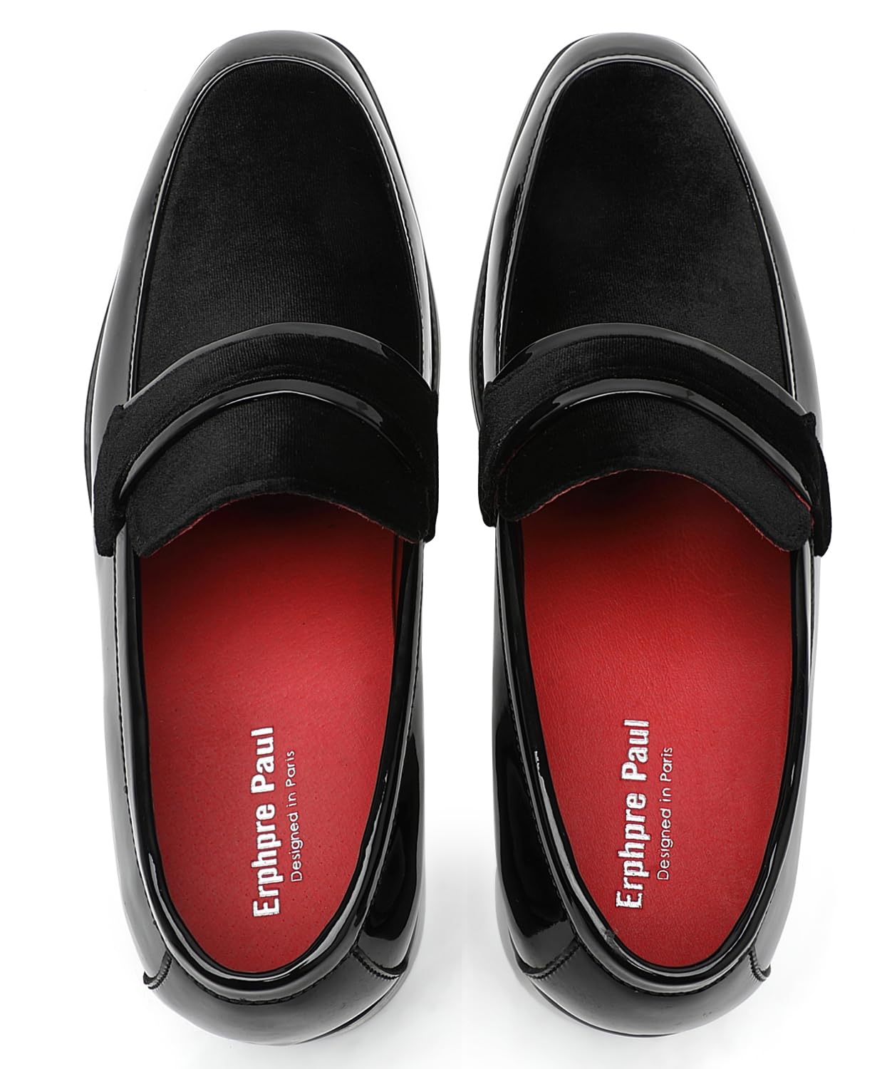 Men's Tuxedo Patent Leather Loafers Dress Wedding Shoes