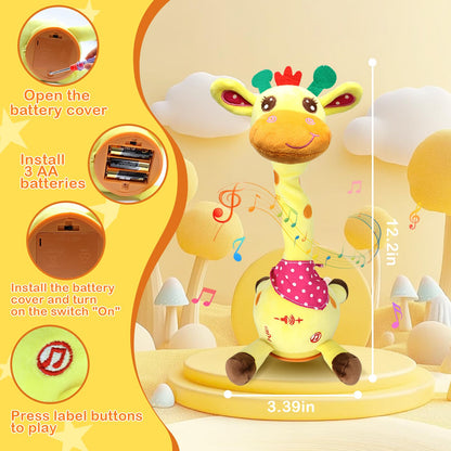 Hunfur Interactive Baby Toys Dancing Talking Cactus Toy,Funny Gift for Infant, Singing Record Repeat What You Say Light Up Toy for Toddler Boy Girl (Volume Adjustment)