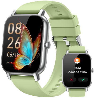 Smart Watches for Men Women, Fitness Tracker with Activity Counter/Sleep Monitor, IP68 Waterproof Smart Watch for Android iPhone iOS Compatible (Jet Black, 1.83)