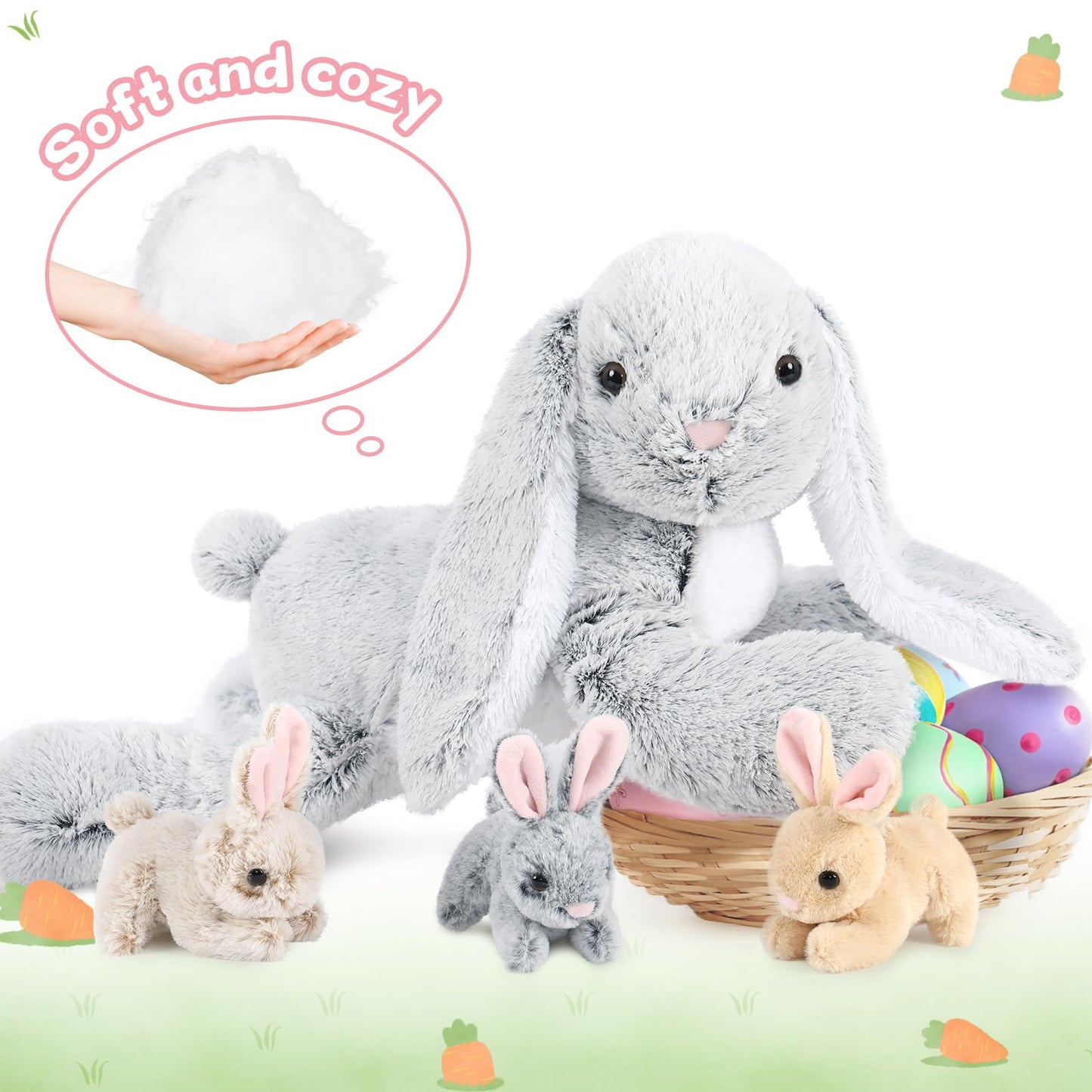 MaoGoLan 8Pcs Chicken Stuffed Animals, Stuffed Hen Plush Toys with Babies Chickens and Eggs, Nest House Plush Set, Cute and Soft Farm Stuffed Animals Gift for Kids