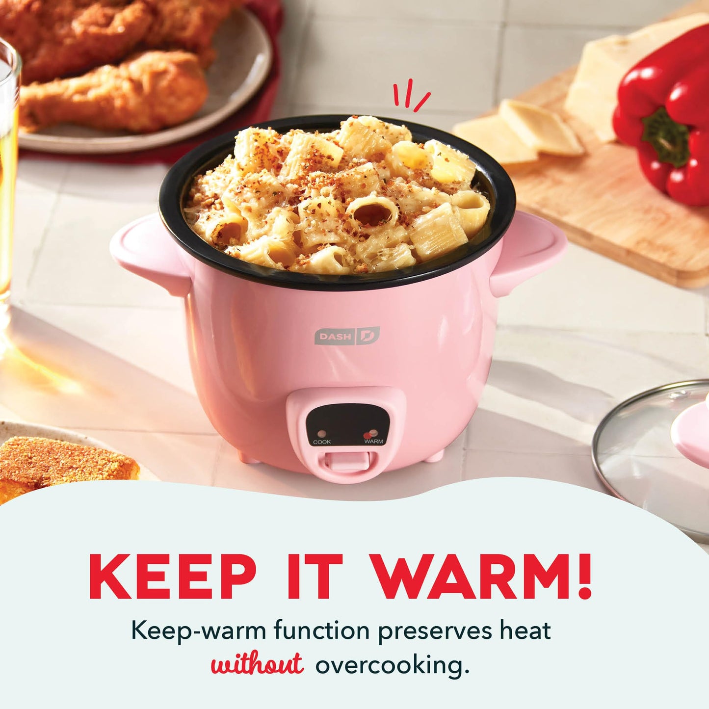 Dash Mini Rice Cooker | Small Rice Maker, 2 Cups Cooked / 1 Cup Uncooked, Ceramic Nonstick Removable Pot, Keep Warm Function, Compact and Portable for Dorm, Travel, Single Serve, Aqua