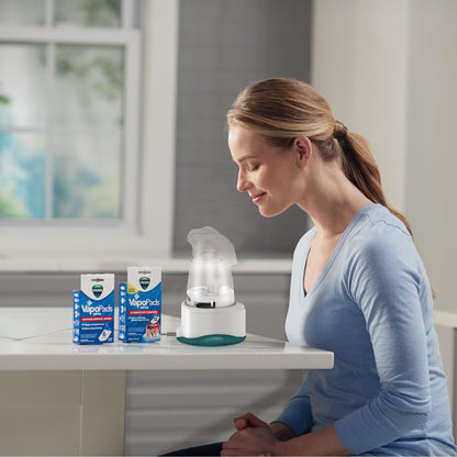 Vicks Personal Steam Inhaler for Targeted, Natural Steam Relief for Allergies, Congestion, Cough & Colds, and Sinus Irritation, Use with VapoPads - 1 Included
