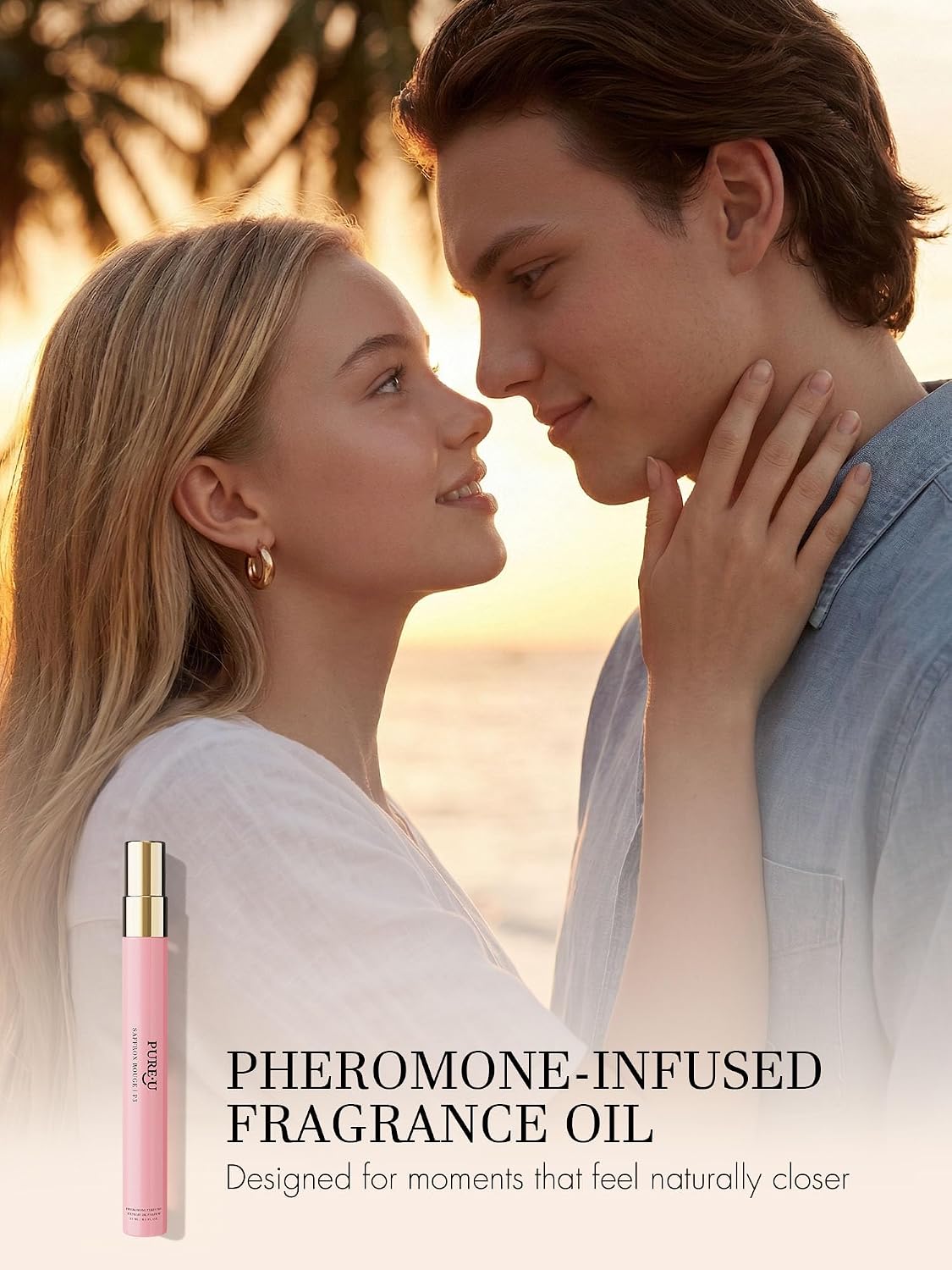 Pheromone Perfume for Women - Long Lasting Saffron Amber & Cedarwood Sophisticated Scent, Luxury Concentrated Extrait de Parfum Spray Oil, Portable Size Signature Scent, 1 fl oz (30ML