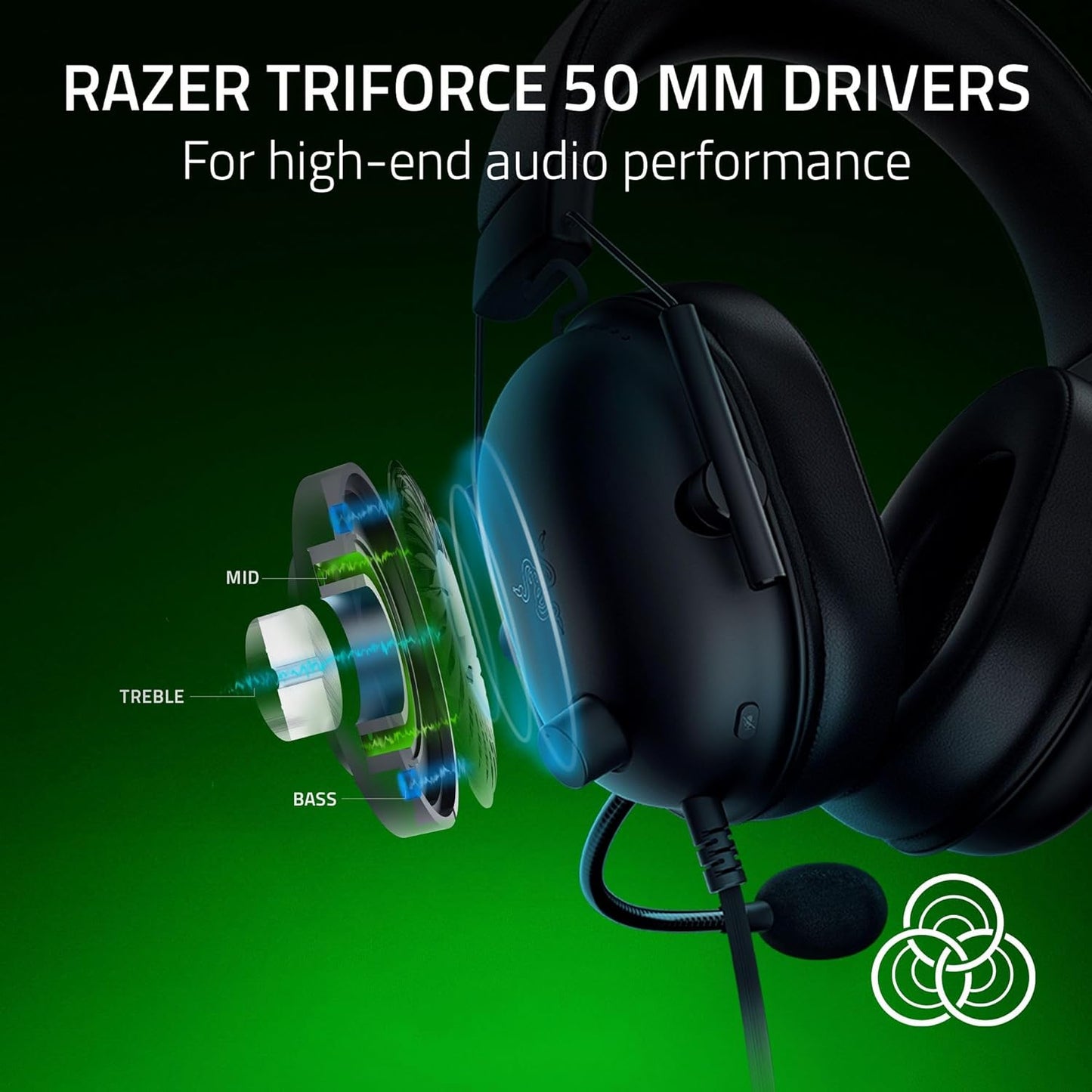 Razer BlackShark V2 X Gaming Headset: 7.1 Surround Sound - 50mm Drivers - Memory Foam Cushion - For PC, PS4, PS5, Switch - 3.5mm Audio Jack - Black