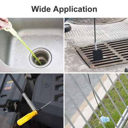 DR.PEN Flexible Grabber Claw Pick Up Reacher Tool (Drain Clog Remove Tool), With 4 Claws Bendable Hose Pickup Reaching Assist Tool for Litter Pick, Home and Kitchen Sink, Drains, Toilet (63 inch)
