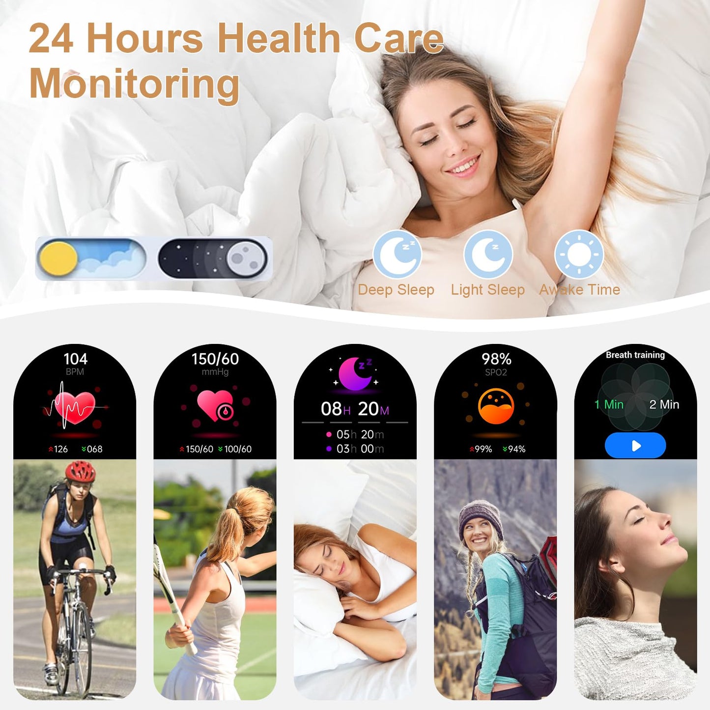 Smart Watch for Women with Diamonds (Answer/Make Call),1.32''Full Screen Smart Watch for Android /iOS,Fitness Tracker with Heart Rate/Blood Oxygen/Sleep Monitor/AI Voice Watches for Women,3 Straps