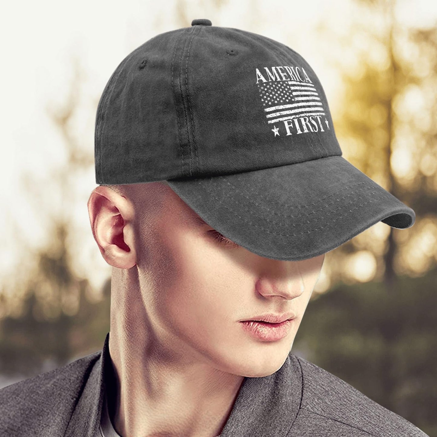 Funny Hat America Hats for Men Gifts for Dad Baseball Cap