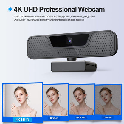 ToLuLu Streaming Webcam 2K 50FPS Web Cam, LED RGB Webcam with Microphone and Light, Autofocus Computer Camera with Cover and Tripod, Plug-Play USB Web cam for PC Desktop/MacBook Gaming Video Calling
