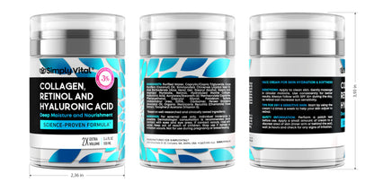 Anti-Aging Face Moisturizer with Retinol, Collagen & Hyaluronic Acid - Moisturizer Face Cream for Women & Men - Visibly Firming & Hydrating Neck Cream - Day & Night Skin Care - 1.7 fl oz