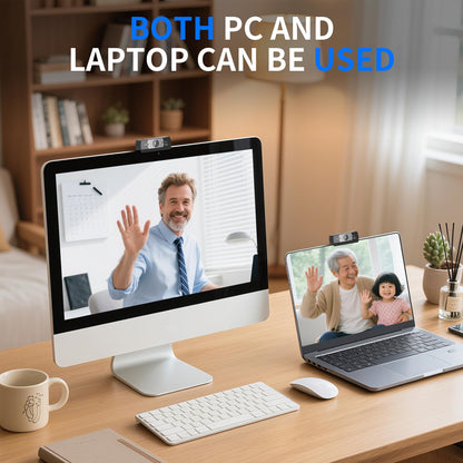 Diccik 1080P Webcam with Microphone, Full HD Video Calling Web Camera, HD Light Correction Streaming Webcam for Zoom/Skype/Teams, Plug and Play PC Camera Web cam for Windows & Mac