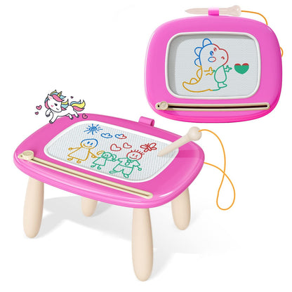 Kikidex Magnetic Drawing Board, Toddler Girl Toys for 1-3 Year Old, Doodle Board Pad Learning and Educational Toys for 1 2 3 Year Old Baby Kids Birthday Gift (Light Blue)