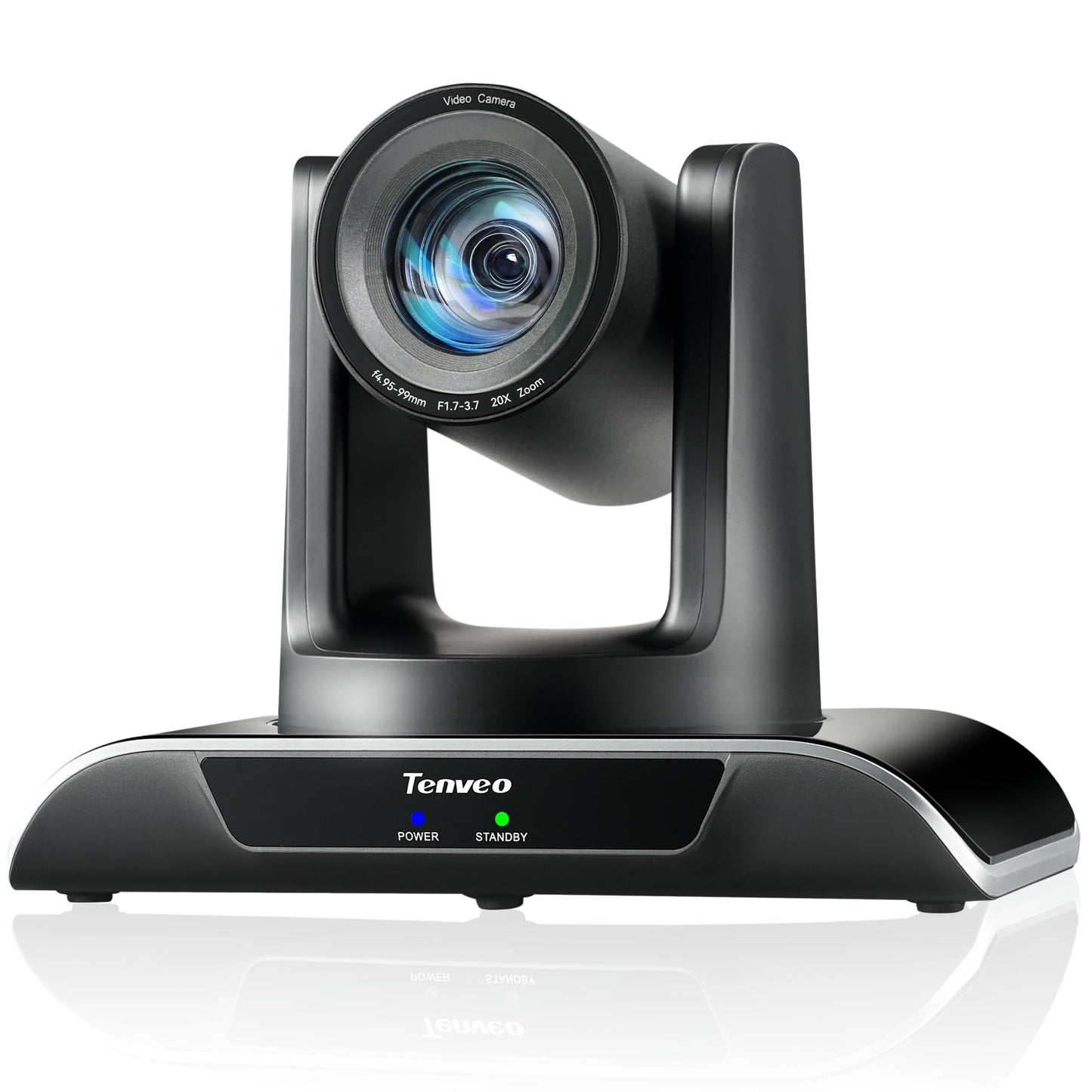Tenveo 4K NDI PTZ Camera AI Humanoid & Face Auto-Tracking, HDMI/LAN/USB3.0 PoE PTZ Camera 20X Optical Zoom IP Live Streaming, for Church Services Worship Video Conference Live Streaming YouTube OBS
